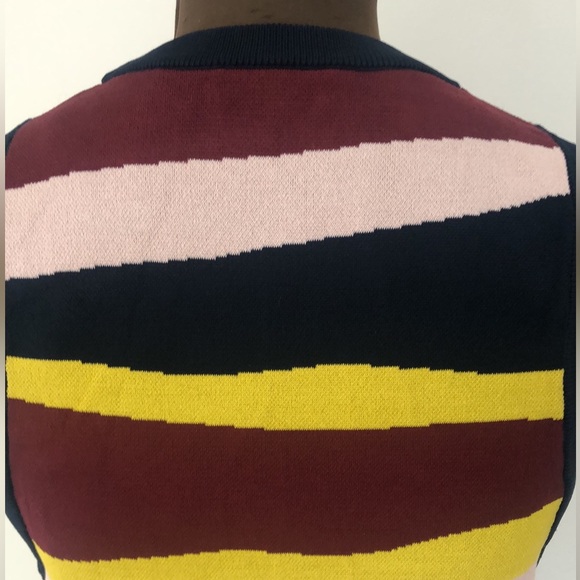 Sass and bide XS fitted high neck stripe midi knit dress - Picture 9 of 16